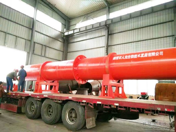 宿遷有機肥設備發(fā)貨-烘干機裝車